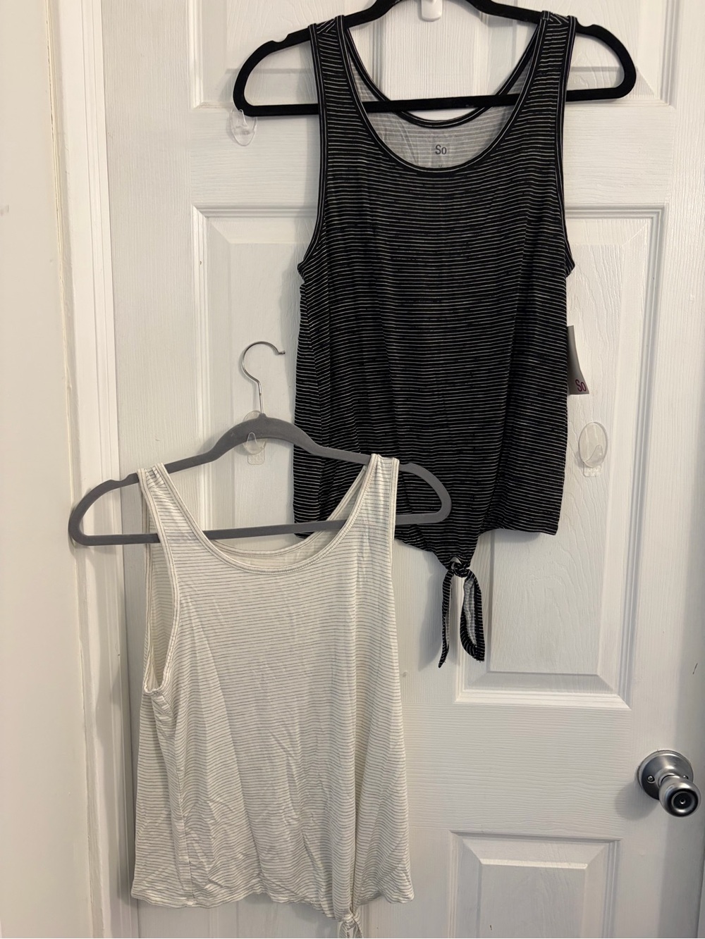 So Striped Tie-Hem summer tank tops. Size medium. $8